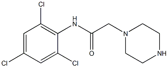 2-(piperazin-1-yl)-N-(2,4,6-trichlorophenyl)acetamide 化学構造式