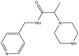 2-(piperazin-1-yl)-N-(pyridin-4-ylmethyl)propanamide Structure