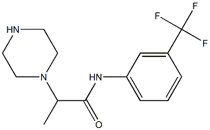 2-(piperazin-1-yl)-N-[3-(trifluoromethyl)phenyl]propanamide,,结构式