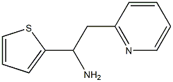 2-(pyridin-2-yl)-1-(thiophen-2-yl)ethan-1-amine 化学構造式