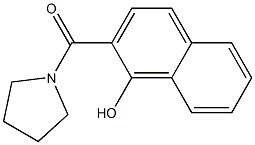 2-(pyrrolidin-1-ylcarbonyl)naphthalen-1-ol 化学構造式