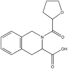 2-(tetrahydrofuran-2-ylcarbonyl)-1,2,3,4-tetrahydroisoquinoline-3-carboxylic acid Structure