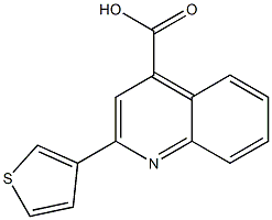 2-(thiophen-3-yl)quinoline-4-carboxylic acid,,结构式