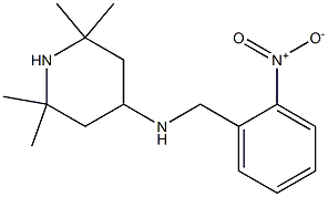 2,2,6,6-tetramethyl-N-[(2-nitrophenyl)methyl]piperidin-4-amine,,结构式