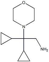 2,2-dicyclopropyl-2-morpholin-4-ylethanamine 化学構造式