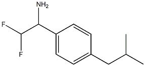 2,2-difluoro-1-[4-(2-methylpropyl)phenyl]ethan-1-amine,,结构式