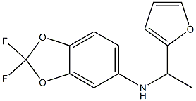 2,2-difluoro-N-[1-(furan-2-yl)ethyl]-2H-1,3-benzodioxol-5-amine 结构式