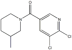 2,3-dichloro-5-[(3-methylpiperidin-1-yl)carbonyl]pyridine 化学構造式