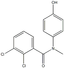 2,3-dichloro-N-(4-hydroxyphenyl)-N-methylbenzamide 化学構造式
