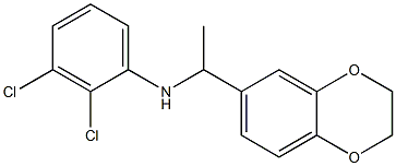 2,3-dichloro-N-[1-(2,3-dihydro-1,4-benzodioxin-6-yl)ethyl]aniline,,结构式