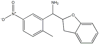 2,3-dihydro-1-benzofuran-2-yl(2-methyl-5-nitrophenyl)methanamine Struktur