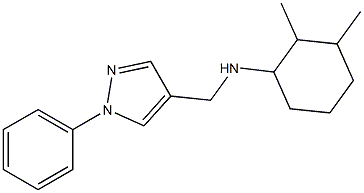 2,3-dimethyl-N-[(1-phenyl-1H-pyrazol-4-yl)methyl]cyclohexan-1-amine 化学構造式
