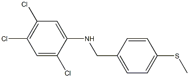 2,4,5-trichloro-N-{[4-(methylsulfanyl)phenyl]methyl}aniline|