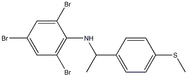 2,4,6-tribromo-N-{1-[4-(methylsulfanyl)phenyl]ethyl}aniline,,结构式