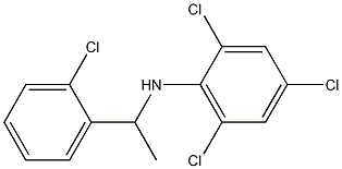 2,4,6-trichloro-N-[1-(2-chlorophenyl)ethyl]aniline,,结构式