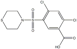 2,4-dichloro-5-(thiomorpholine-4-sulfonyl)benzoic acid Structure