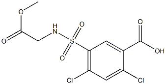 2,4-dichloro-5-[(2-methoxy-2-oxoethyl)sulfamoyl]benzoic acid Structure