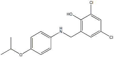 2,4-dichloro-6-({[4-(propan-2-yloxy)phenyl]amino}methyl)phenol Structure
