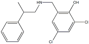 2,4-dichloro-6-{[(2-phenylpropyl)amino]methyl}phenol