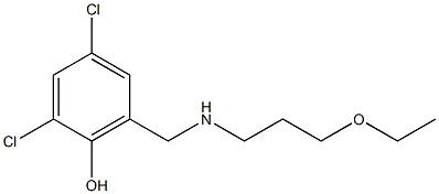 2,4-dichloro-6-{[(3-ethoxypropyl)amino]methyl}phenol