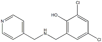 2,4-dichloro-6-{[(pyridin-4-ylmethyl)amino]methyl}phenol Struktur