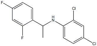 2,4-dichloro-N-[1-(2,4-difluorophenyl)ethyl]aniline,,结构式