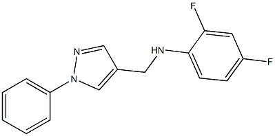 2,4-difluoro-N-[(1-phenyl-1H-pyrazol-4-yl)methyl]aniline Structure