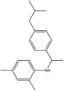 2,4-dimethyl-N-{1-[4-(2-methylpropyl)phenyl]ethyl}aniline 结构式