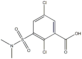 2,5-dichloro-3-[(dimethylamino)sulfonyl]benzoic acid Struktur