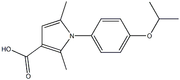 2,5-dimethyl-1-[4-(propan-2-yloxy)phenyl]-1H-pyrrole-3-carboxylic acid,,结构式