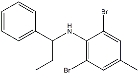 2,6-dibromo-4-methyl-N-(1-phenylpropyl)aniline Structure