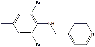 2,6-dibromo-4-methyl-N-(pyridin-4-ylmethyl)aniline Struktur