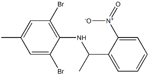 2,6-dibromo-4-methyl-N-[1-(2-nitrophenyl)ethyl]aniline Struktur