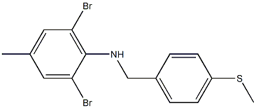 2,6-dibromo-4-methyl-N-{[4-(methylsulfanyl)phenyl]methyl}aniline|