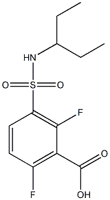 2,6-difluoro-3-(pentan-3-ylsulfamoyl)benzoic acid Structure
