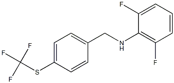 2,6-difluoro-N-({4-[(trifluoromethyl)sulfanyl]phenyl}methyl)aniline 化学構造式