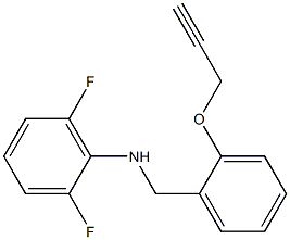 2,6-difluoro-N-{[2-(prop-2-yn-1-yloxy)phenyl]methyl}aniline,,结构式