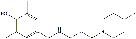 2,6-dimethyl-4-({[3-(4-methylpiperidin-1-yl)propyl]amino}methyl)phenol Struktur