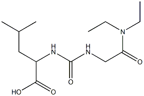 2-[({[2-(diethylamino)-2-oxoethyl]amino}carbonyl)amino]-4-methylpentanoic acid,,结构式