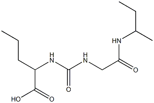 2-[({[2-(sec-butylamino)-2-oxoethyl]amino}carbonyl)amino]pentanoic acid Struktur