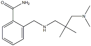 2-[({2-[(dimethylamino)methyl]-2-methylpropyl}amino)methyl]benzamide 化学構造式