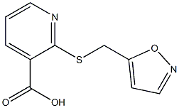 2-[(1,2-oxazol-5-ylmethyl)sulfanyl]pyridine-3-carboxylic acid 化学構造式