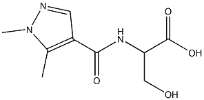 2-[(1,5-dimethyl-1H-pyrazol-4-yl)formamido]-3-hydroxypropanoic acid|