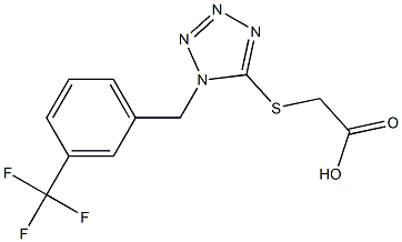 2-[(1-{[3-(trifluoromethyl)phenyl]methyl}-1H-1,2,3,4-tetrazol-5-yl)sulfanyl]acetic acid|