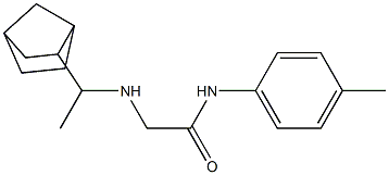 2-[(1-{bicyclo[2.2.1]heptan-2-yl}ethyl)amino]-N-(4-methylphenyl)acetamide 结构式