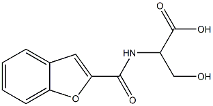 2-[(1-benzofuran-2-ylcarbonyl)amino]-3-hydroxypropanoic acid,,结构式