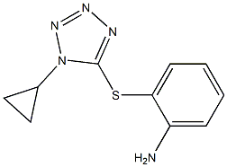 2-[(1-cyclopropyl-1H-1,2,3,4-tetrazol-5-yl)sulfanyl]aniline,,结构式