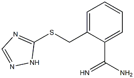 2-[(1H-1,2,4-triazol-5-ylsulfanyl)methyl]benzene-1-carboximidamide Struktur
