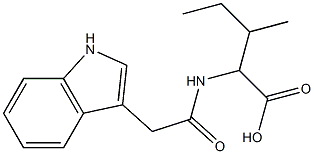 2-[(1H-indol-3-ylacetyl)amino]-3-methylpentanoic acid Struktur