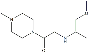 2-[(1-methoxypropan-2-yl)amino]-1-(4-methylpiperazin-1-yl)ethan-1-one 化学構造式